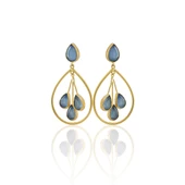 Kadir Jewellery 22 Ayar Altın Kaplama Kadın Sallantılı Küpe -El İşçiliği Ve Hipoalerjenik Küpe - 11