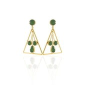 Kadir Jewellery 22 Ayar Altın Kaplama Kadın Sallantılı Küpe -El İşçiliği Ve Hipoalerjenik Küpe - 3