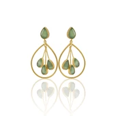 Kadir Jewellery 22 Ayar Altın Kaplama Kadın Sallantılı Küpe -El İşçiliği Ve Hipoalerjenik Küpe - 4