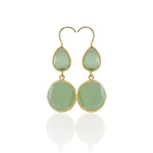 Kadir Jewellery 22 Ayar Altın Kaplama Kadın Taşlı Küpe -El İşçiliği Ve Hipoalerjenik Küpe thumbnail 4