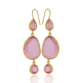 Kadir Jewellery 22 Ayar Altına Kaplama Kadın Sallantılı Küpe -El İşçiliği Ve Hipoalerjenik Küpe thumbnail 6