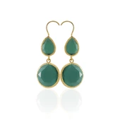 Kadir Jewellery 22 Ayar Altın Kaplama Kadın Taşlı Küpe -El İşçiliği Ve Hipoalerjenik Küpe thumbnail 2