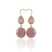 Kadir Jewellery 22 Ayar Altın Kaplama Kadın Taşlı Küpe -El İşçiliği Ve Hipoalerjenik Küpe thumbnail 6