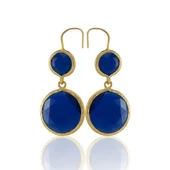 Kadir Jewellery 22 Ayar Altın Kaplama Kadın Taşlı Küpe -El İşçiliği Ve Hipoalerjenik Küpe thumbnail 9