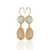 Kadir Jewellery 22 Ayar Altın Kaplama Kadın İnci Küpe -El İşçiliği Ve Hipoalerjenik Küpe thumbnail 1