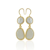 Kadir Jewellery 22 Ayar Altın Kaplama Kadın İnci Küpe -El İşçiliği Ve Hipoalerjenik Küpe thumbnail 12