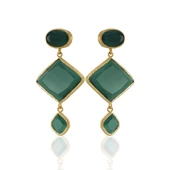 Kadir Jewellery 22 Ayar Altın Kaplama Kadın Sallantılı Küpe -El İşçiliği Ve Hipoalerjenik Küpe thumbnail 2