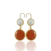 Kadir Jewellery 22 Ayar Altın Kaplama Kadın İnci Küpe -El İşçiliği Ve Hipoalerjenik Küpe thumbnail 1