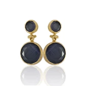 Kadir Jewellery 22 Ayar Altın Kaplama Kadın Taşlı Küpe -El İşçiliği Ve Hipoalerjenik Küpe thumbnail 11