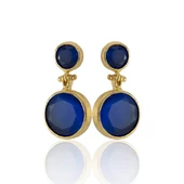 Kadir Jewellery 22 Ayar Altın Kaplama Kadın Taşlı Küpe -El İşçiliği Ve Hipoalerjenik Küpe thumbnail 9