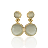 Kadir Jewellery 22 Ayar Altın Kaplama Kadın Taşlı Küpe -El İşçiliği Ve Hipoalerjenik Küpe thumbnail 12