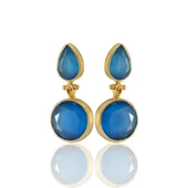 Kadir Jewellery 22 Ayar Altın Kaplama Vintage Küpe -El İşçiliği Ve Hipoalerjenik Küpe thumbnail 10