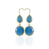 Kadir Jewellery 22 Ayar Altın Kaplama Kadın Taşlı Küpe -El İşçiliği Ve Hipoalerjenik Küpe thumbnail 9