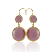 Kadir Jewellery 22 Ayar Altın Kaplama Kadın Taşlı Küpe -El İşçiliği Ve Hipoalerjenik Küpe thumbnail 6