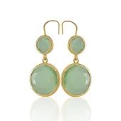 Kadir Jewellery 22 Ayar Altın Kaplama Kadın Taşlı Küpe -El İşçiliği Ve Hipoalerjenik Küpe thumbnail 4