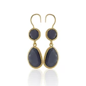 Kadir Jewellery 22 Ayar Altın Kaplama Kadın Taşlı Küpe -El İşçiliği Ve Hipoalerjenik Küpe thumbnail 11