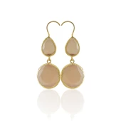 Kadir Jewellery 22 Ayar Altın Kaplama Kadın Taşlı Küpe -El İşçiliği Ve Hipoalerjenik Küpe thumbnail 7