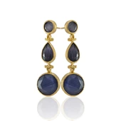 Kadir Jewellery 22 Ayar Altın Kaplama Vintage Küpe -El İşçiliği Ve Hipoalerjenik Küpe - 11