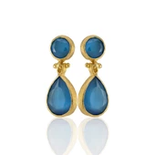 Kadir Jewellery 22 Ayar Altın Kaplama Vintage Küpe -El İşçiliği Ve Hipoalerjenik Küpe thumbnail 10