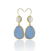 Kadir Jewellery 22 Ayar Altın Kaplama Kadın Sallantılı Küpe -El İşçiliği Ve Hipoalerjenik Küpe - 1