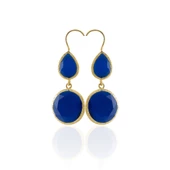 Kadir Jewellery 22 Ayar Altın Kaplama Kadın Taşlı Küpe -El İşçiliği Ve Hipoalerjenik Küpe thumbnail 8