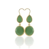 Kadir Jewellery 22 Ayar Altın Kaplama Kadın Taşlı Küpe -El İşçiliği Ve Hipoalerjenik Küpe thumbnail 3