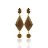 Kadir Jewellery 22 Ayar Altın Kaplama Kadın Sallantılı Küpe -El İşçiliği Ve Hipoalerjenik Küpe thumbnail 5