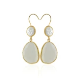 Kadir Jewellery 22 Ayar Altın Kaplama Kadın Sallantılı Küpe -El İşçiliği Ve Hipoalerjenik Küpe - 12