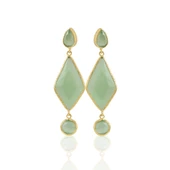 Kadir Jewellery 22 Ayar Altın Kaplama Kadın Sallantılı Küpe -El İşçiliği Ve Hipoalerjenik Küpe thumbnail 4