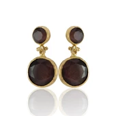 Kadir Jewellery 22 Ayar Altın Kaplama Kadın Taşlı Küpe -El İşçiliği Ve Hipoalerjenik Küpe thumbnail 8