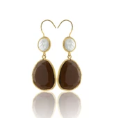 Kadir Jewellery 22 Ayar Altın Kaplama Kadın Sallantılı Küpe -El İşçiliği Ve Hipoalerjenik Küpe - 5