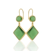 Kadir Jewellery 22 Ayar Altın Kaplama Kadın Sallantılı Küpe -El İşçiliği Ve Hipoalerjenik Küpe thumbnail 3