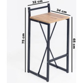 Eportatif Bar Sandalyesi Bar Taburesi Yüksek Sandalye Gzl 1037 - 4