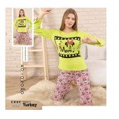 KADIN İNCE PENYE UZUN KOLLU LARGE PİJAMA TAKIMI - 1