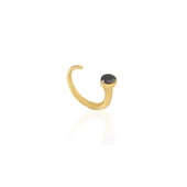 Kadir Jewellery 22 Ayar Altın Kaplama Zirkon Taşlı Ayarlanabilir Kadın Minimal Yüzük - 8
