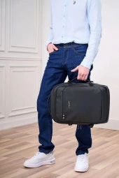 U.s. Polo Assn. Unisex Çok Gözlü Seyahat Günlük Sırt Çantası Siyah PLCAN24489 thumbnail 4