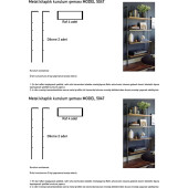 Eportatif Kitaplık Ofis Rafı Çalışma Odası Kitaplık 1042 - 3