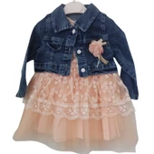 PİKOLİNE 2357 KOT CEKETLİ KIZ ÇOCUK ELBİSE - 2