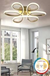Dekorluna Elvis Modern Eskitme Plafonyer Tavana Sıfır 3 Renk Işık Salon Mutfak Yatak Odası Led Avize - 1