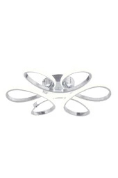 Dekorluna Elvis Modern Krom Plafonyer Tavana Sıfır 3 Renk Işık Salon Mutfak Yatak Odası Led Avize - 5