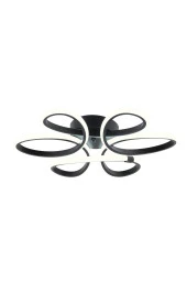 Dekorluna Elvis Modern Siyah Plafonyer Tavana Sıfır 3 Renk Işık Sıfır Salon Mutfak Yatak Odası Led Avize - 5