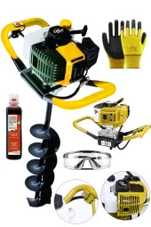 YLW Teknoloji 5800 Cc 4x4  Turbo Benzinli 150Mm 100Cm Fidan Ekme Toprak Burgu Makinesi - 1