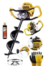 YLW Teknoloji 5800 Cc 4x4  Turbo Benzinli 150Mm 100Cm Fidan Ekme Toprak Burgu Makinesi - 2