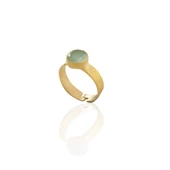 Kadir Jewellery 22 Ayar Altın Kaplama Zirkon Taşlı Kadın Minimal Yüzük - 4