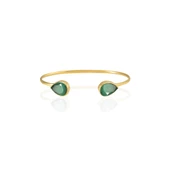 Kadir Jewellery 22 Ayar Altın Kaplama El İşçiliği Zirkon Taşlı Kadın Charm Bileklik - 1