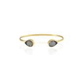 Kadir Jewellery 22 Ayar Altın Kaplama El İşçiliği Zirkon Taşlı Kadın Charm Bileklik - 12