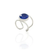 Kadir Jewellery 925 Ayar Gümüş Kaplama Zirkon Taşlı  Kadın Minimal Yüzük - 9
