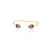 Kadir Jewellery 22 Ayar Altın Kaplama El İşçiliği Zirkon Taşlı Kadın Charm Bileklik - 5