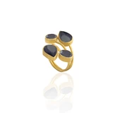 Kadir Jewellery 22 Ayar Altın Kaplama Zirkon Taşlı Kadın Vintage Yüzük thumbnail 11