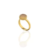 Kadir Jewellery 22 Ayar Altın Kaplama Zirkon Taşlı Kadın Minimal Yüzük - 7